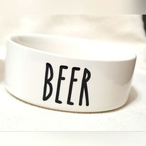 BEER Dog or Cat Bowl Heavy Ceramic No Spill NEW